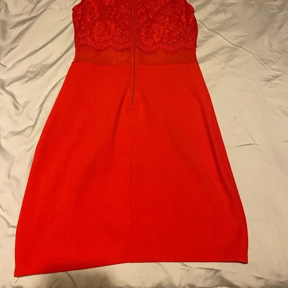 Semi Formal Gorgeous Lace Red Dress. Perfect For A Valentines Date. | Color: Red | Size: M | Tblack6294's Closet